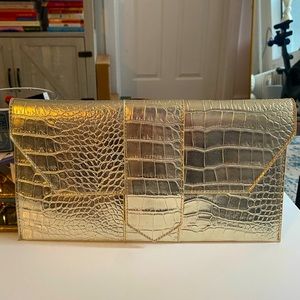 JJ Winters's Nikki Clutch - Platinum Croc
